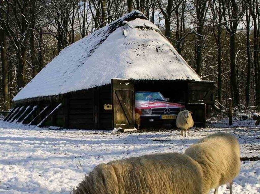 klassieker oldtimer winterstalling