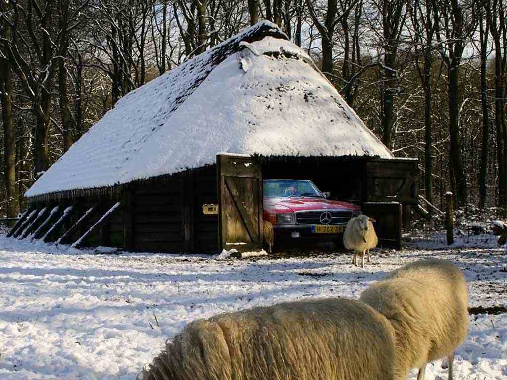 klassieker oldtimer winterstalling